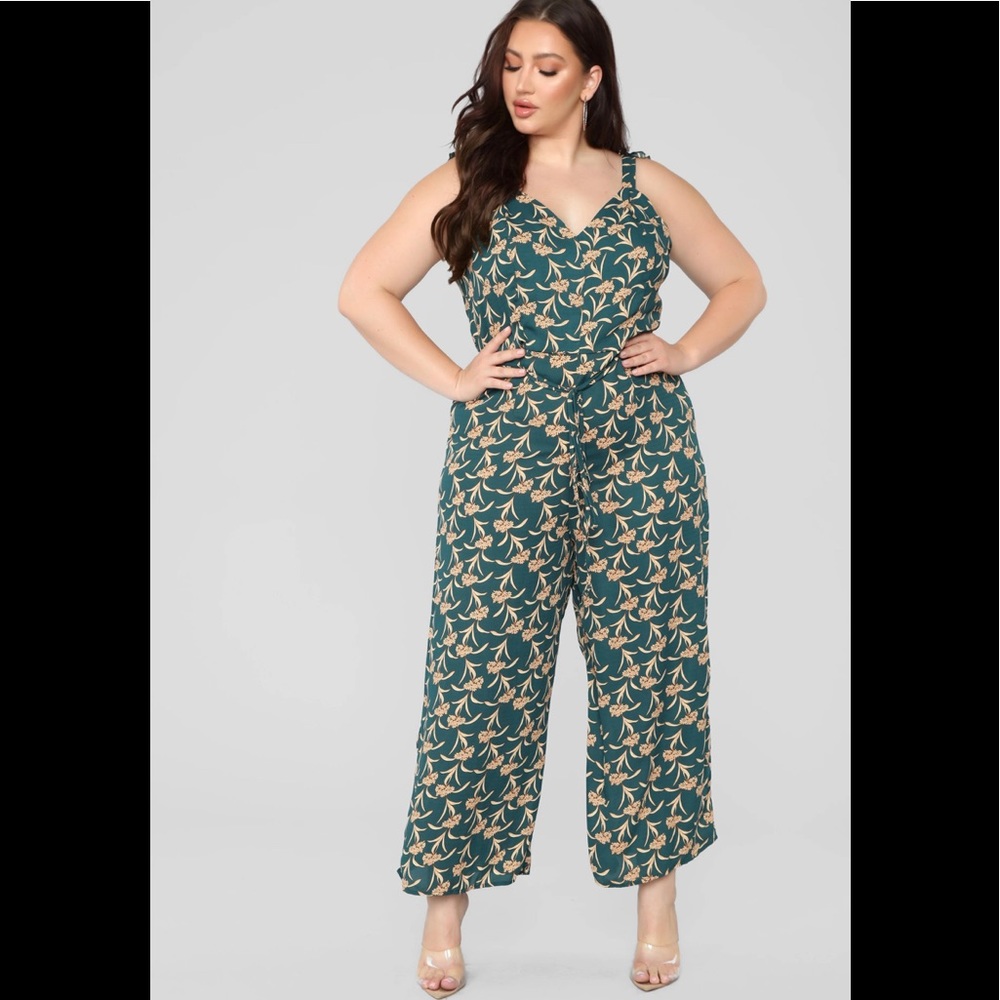 Brand New-Hunter Green Jumpsuit